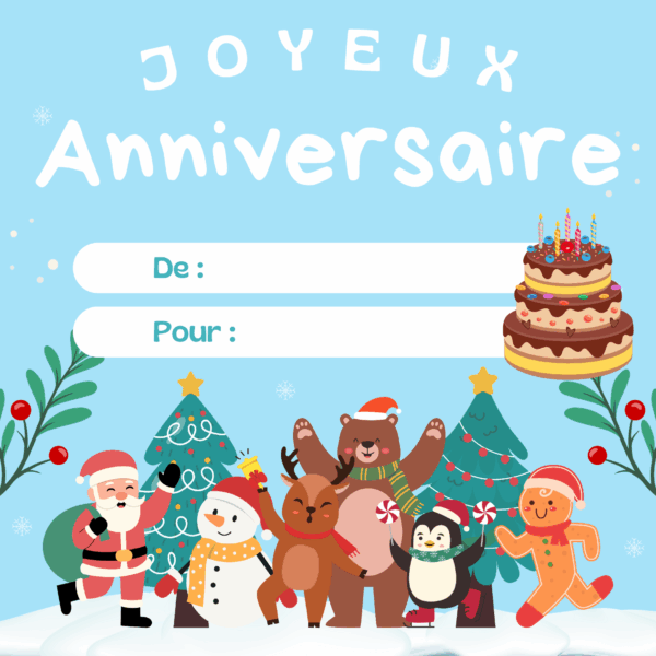 Carte d'anniversaire 2025 Lutins Farceurs pour enfant