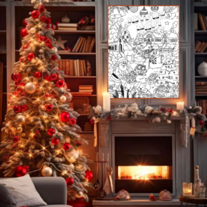 Coloriage géant de Noël 100 x 70 cm